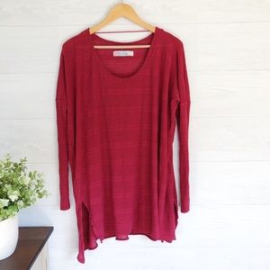 Free People Beach Oversize Red Top #320